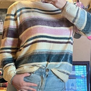 Alfred Dunner 80s 90s chenille velour pullover sweater size large